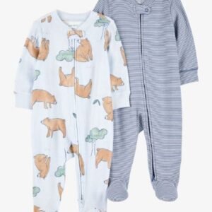 Baby 2-Pack 2-Way Zip Cotton Sleep & Play Pajamas